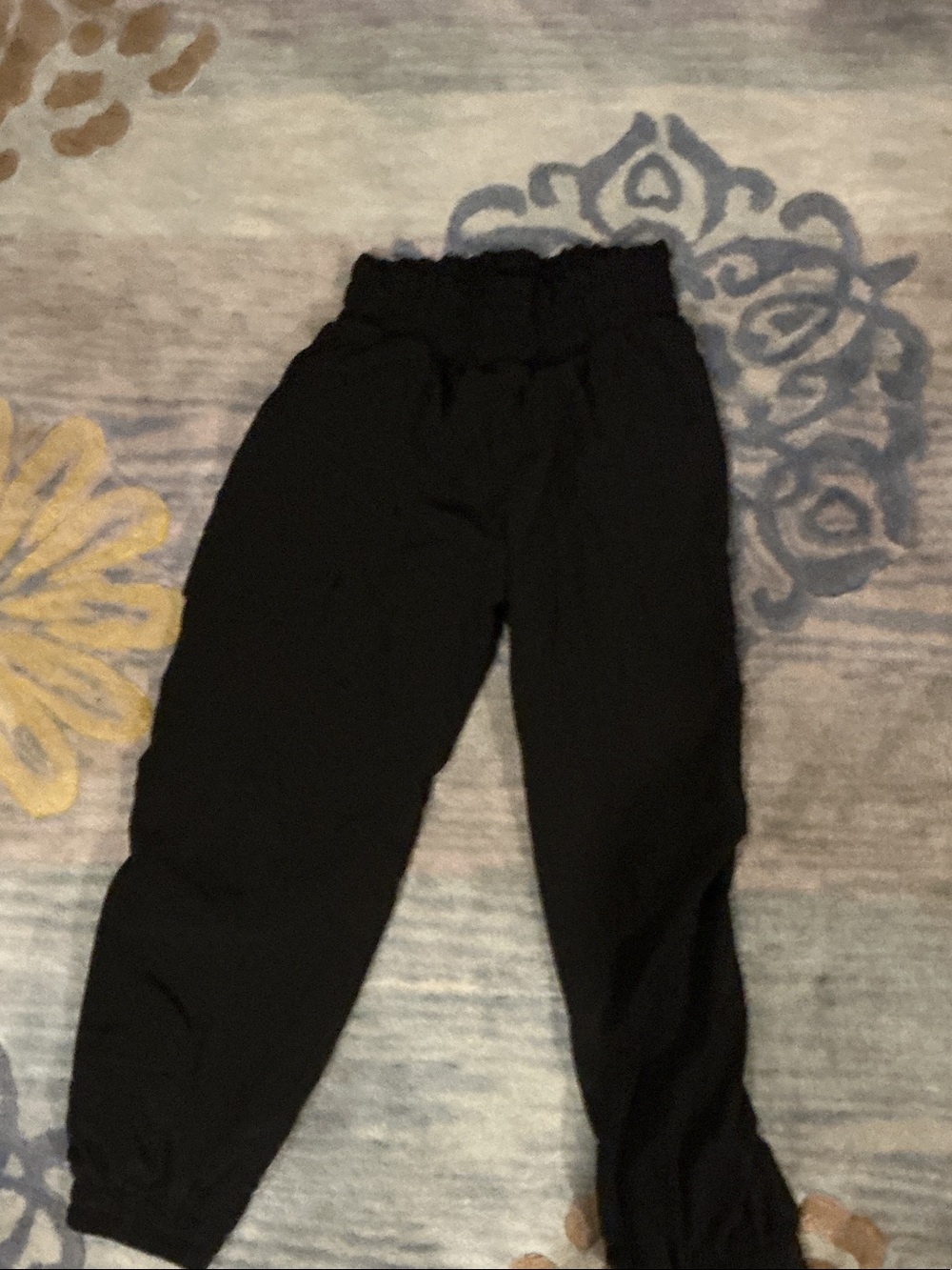Athleta Black Kids Joggers with Elastic Waist and Cuffed Ankles